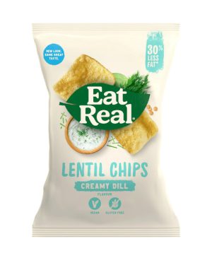 Eat Real Vegan Lentil Chips with Creamy Dill