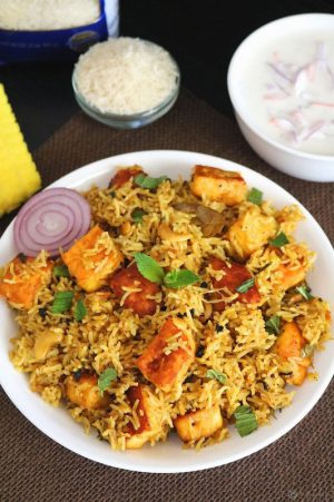 veg paneer biryani per box 450G