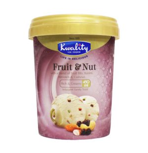 kwality fruit & nut ice cream 450ml