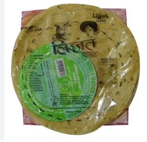 Lijat urid green with green chilli papad